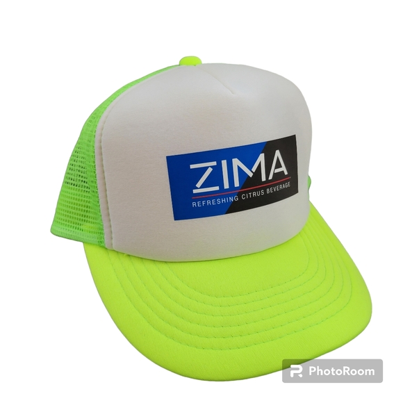 Cobra Other - Zima Refreshing Citrus Neon Green and White Beverage Trucker Hat